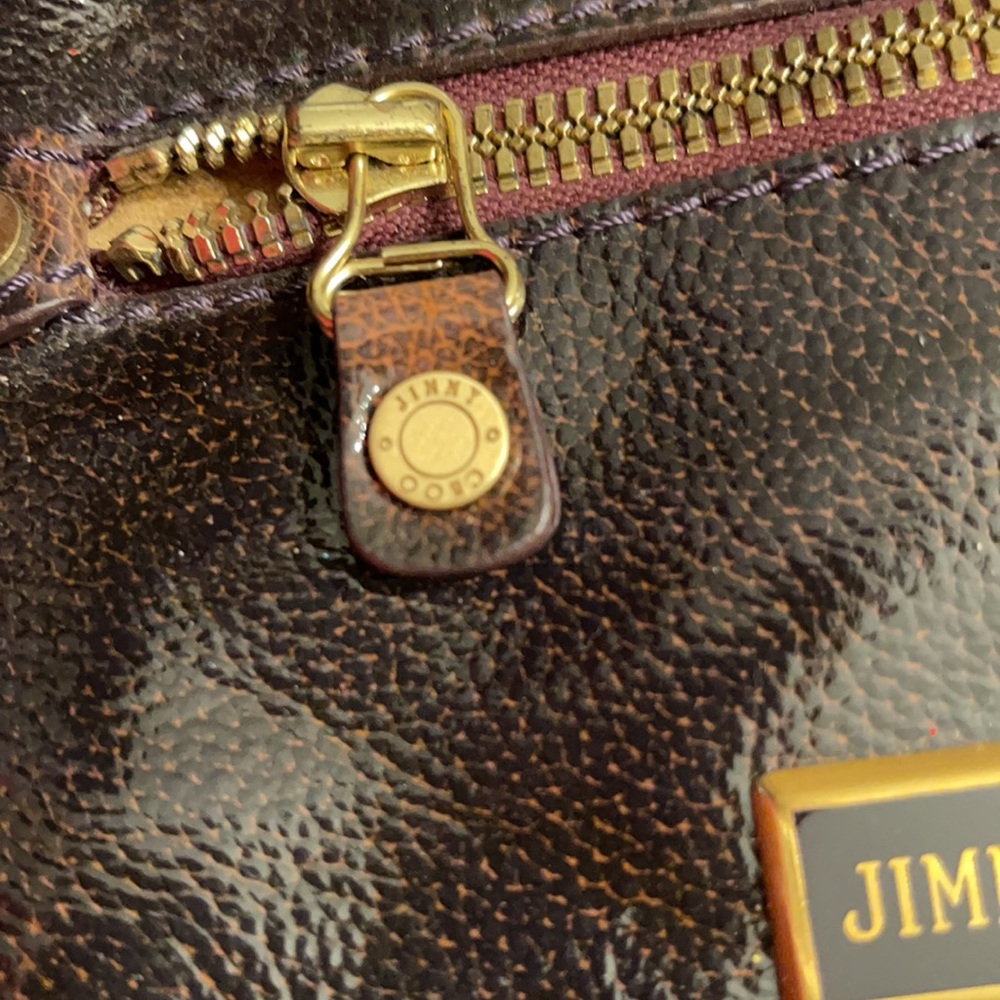 💯 Authentic Jimmy Choo Maddy Patent Leather Bag - Picture 10 of 12